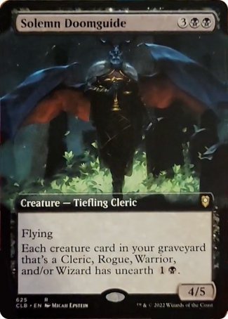 Solemn Doomguide (Extended Art) [Commander Legends: Battle for Baldur's Gate] | Cards and Coasters CA