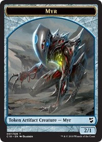 Myr (007) // Construct (020) Double-sided Token [Commander 2018 Tokens] | Cards and Coasters CA