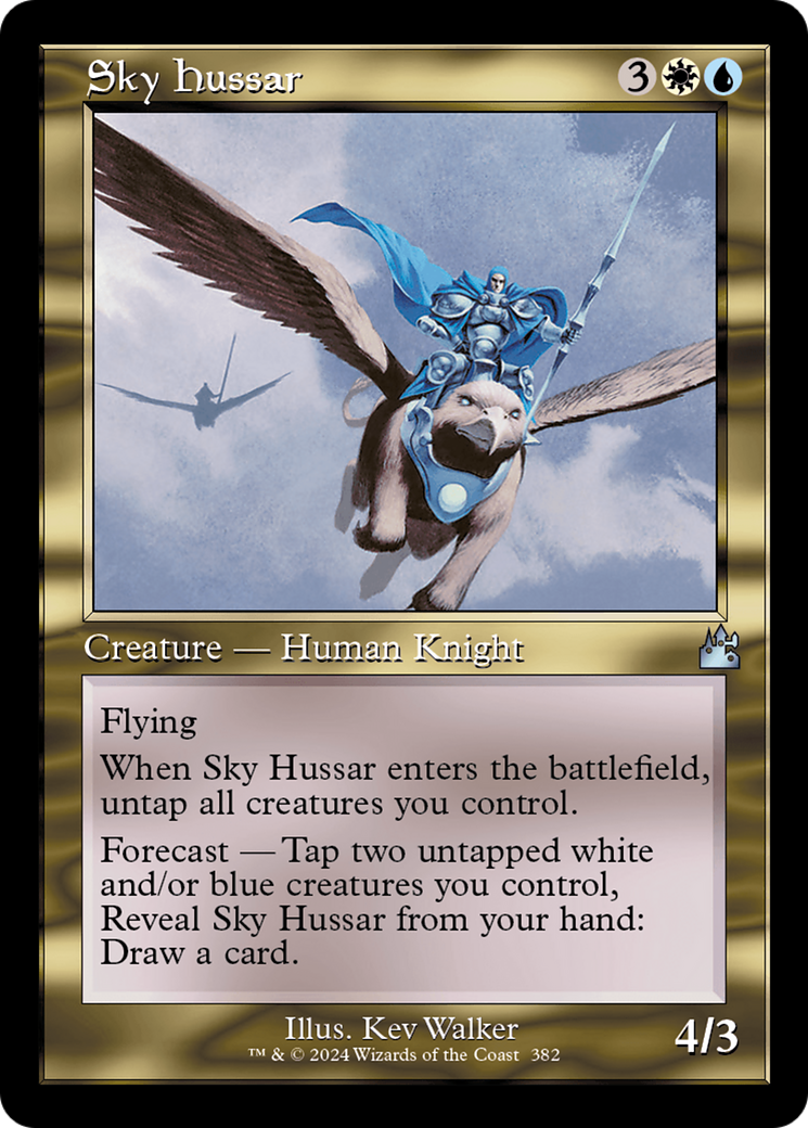 Sky Hussar (Retro Frame) [Ravnica Remastered] | Cards and Coasters CA