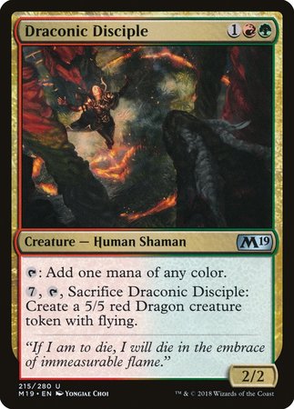 Draconic Disciple [Core Set 2019] | Cards and Coasters CA