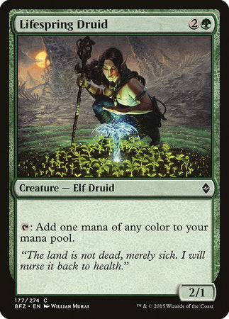 Lifespring Druid [Battle for Zendikar] | Cards and Coasters CA