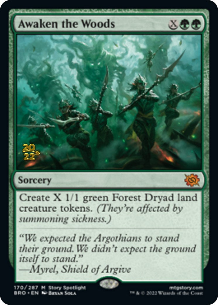 Awaken the Woods [The Brothers' War: Prerelease Promos] | Cards and Coasters CA