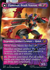 Flamewar, Brash Veteran // Flamewar, Streetwise Operative (Shattered Glass) [Universes Beyond: Transformers] | Cards and Coasters CA