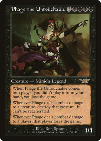 Phage the Untouchable [Legions] | Cards and Coasters CA