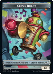 Clown Robot (003) // Food (011) Double-sided Token [Unfinity Tokens] | Cards and Coasters CA