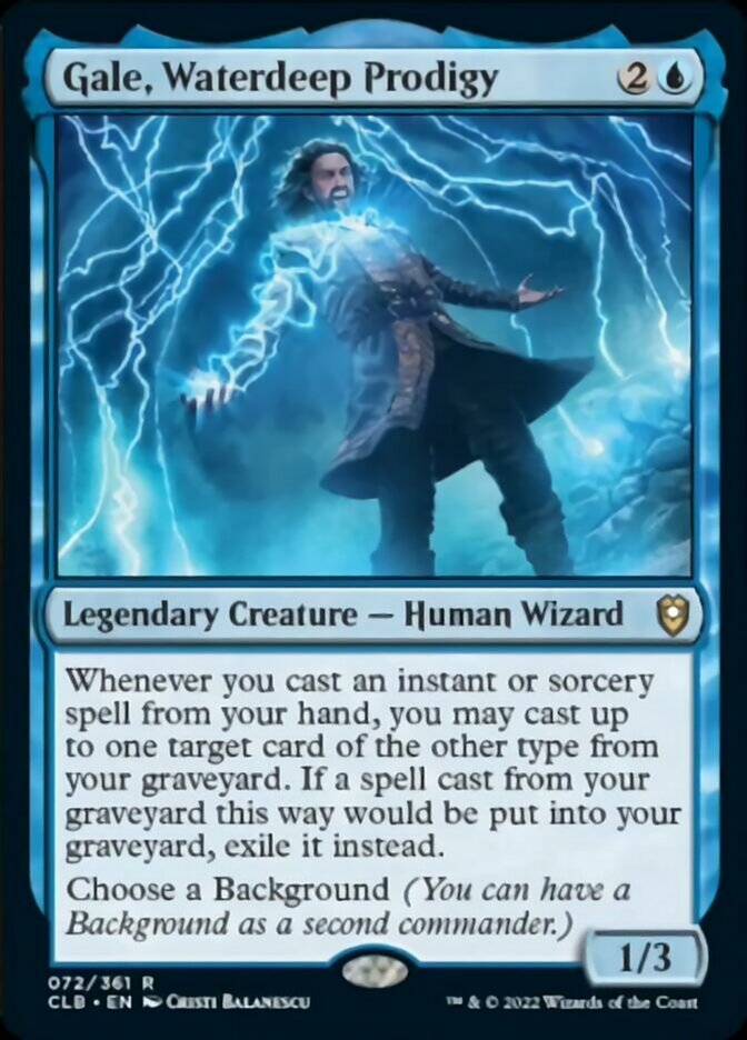 Gale, Waterdeep Prodigy [Commander Legends: Battle for Baldur's Gate] | Cards and Coasters CA