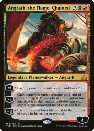 Angrath, the Flame-Chained [Rivals of Ixalan] | Cards and Coasters CA