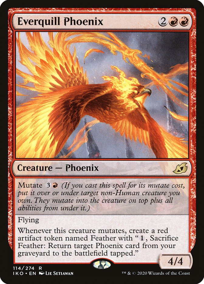 Everquill Phoenix [Ikoria: Lair of Behemoths] | Cards and Coasters CA