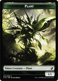 Plant // Morph Double-sided Token [Commander 2019 Tokens] | Cards and Coasters CA