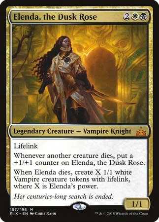 Elenda, the Dusk Rose [Rivals of Ixalan] | Cards and Coasters CA