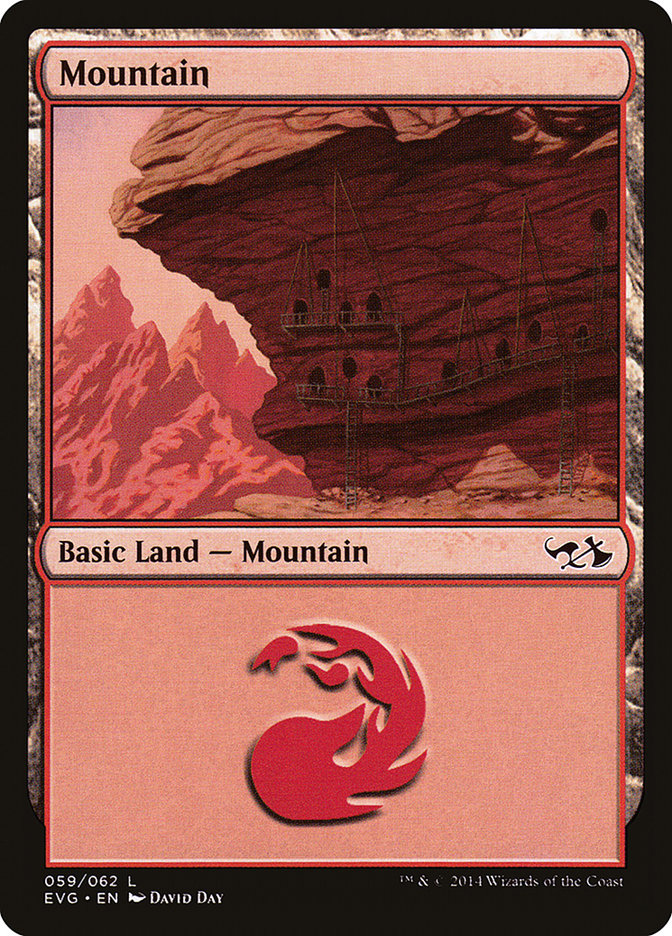 Mountain (59) (Elves vs. Goblins) [Duel Decks Anthology] | Cards and Coasters CA