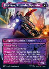 Flamewar, Brash Veteran // Flamewar, Streetwise Operative (Shattered Glass) [Universes Beyond: Transformers] | Cards and Coasters CA