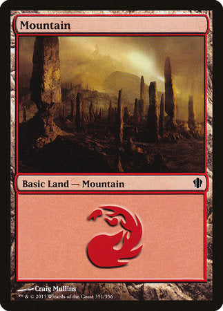 Mountain (351) [Commander 2013] | Cards and Coasters CA