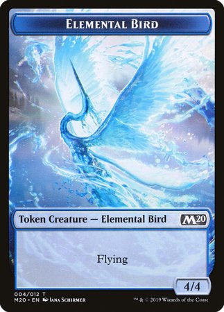 Elemental Bird Token [Core Set 2020 Tokens] | Cards and Coasters CA