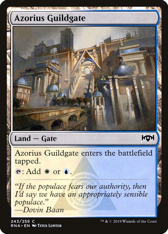 Azorius Guildgate (243/259) [Ravnica Allegiance] | Cards and Coasters CA