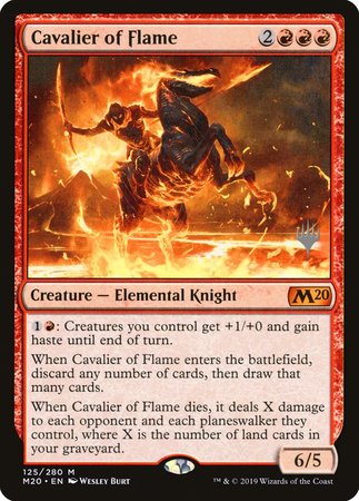 Cavalier of Flame [Core Set 2020 Promos] | Cards and Coasters CA