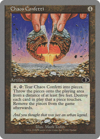 Chaos Confetti [Unglued] | Cards and Coasters CA