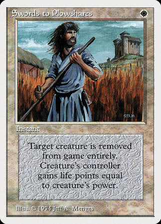 Swords to Plowshares [Summer Magic / Edgar] | Cards and Coasters CA