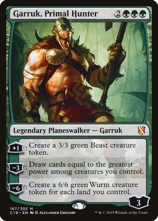 Garruk, Primal Hunter [Commander 2019] | Cards and Coasters CA