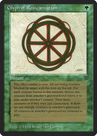 Glyph of Reincarnation [Legends] | Cards and Coasters CA