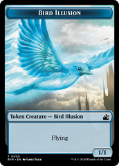 Spirit (0018) // Bird Illusion Double-Sided Token [Ravnica Remastered Tokens] | Cards and Coasters CA