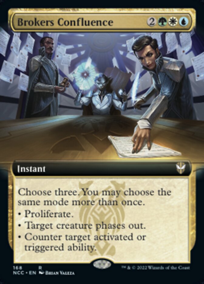 Brokers Confluence (Extended Art) [Streets of New Capenna Commander] | Cards and Coasters CA