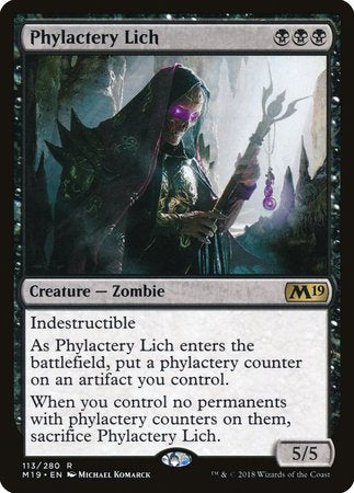 Phylactery Lich [Core Set 2019] | Cards and Coasters CA