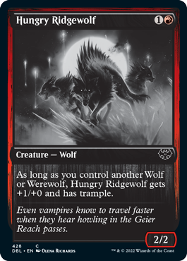 Hungry Ridgewolf [Innistrad: Double Feature] | Cards and Coasters CA