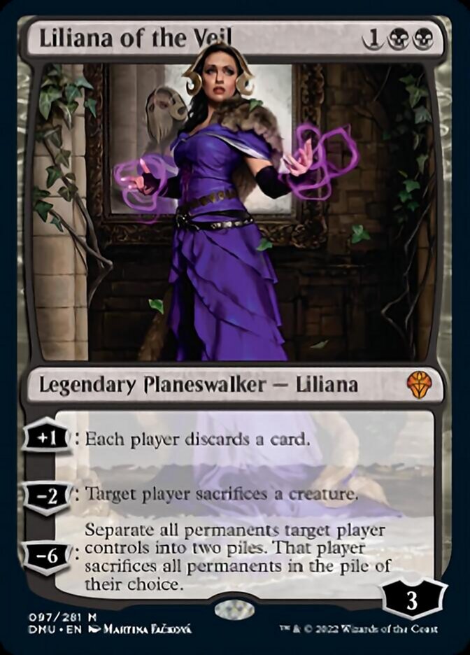 Liliana of the Veil [Dominaria United] | Cards and Coasters CA
