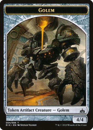 Golem Token (004) [Rivals of Ixalan Tokens] | Cards and Coasters CA