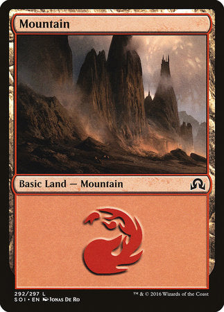 Mountain (292) [Shadows over Innistrad] | Cards and Coasters CA