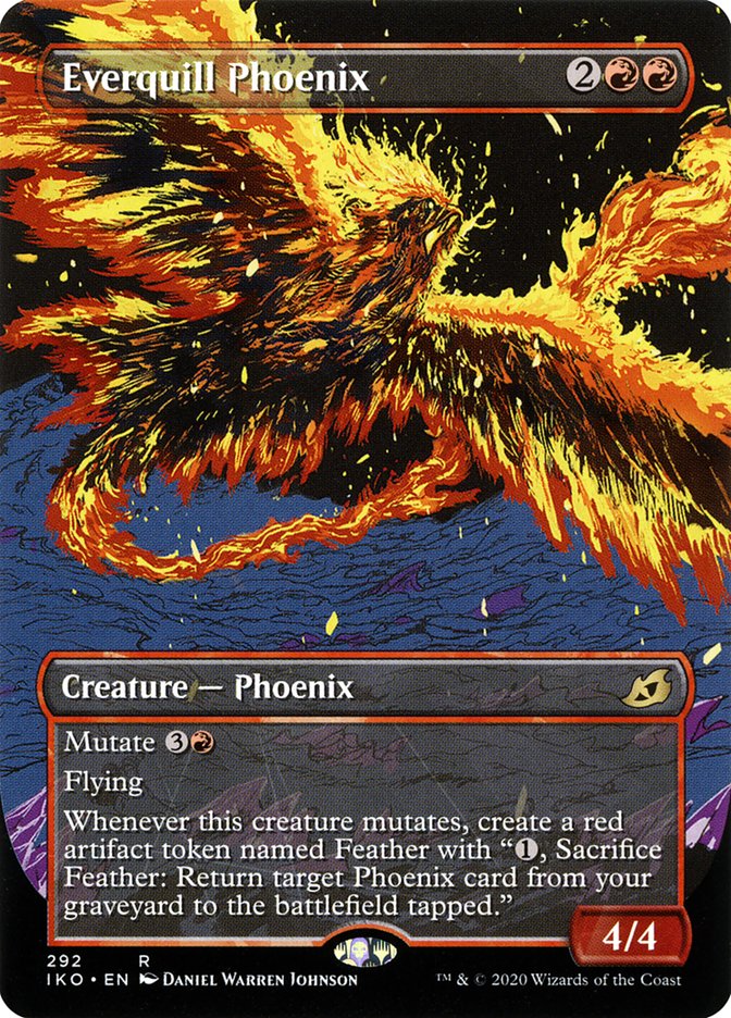 Everquill Phoenix (Showcase) [Ikoria: Lair of Behemoths] | Cards and Coasters CA