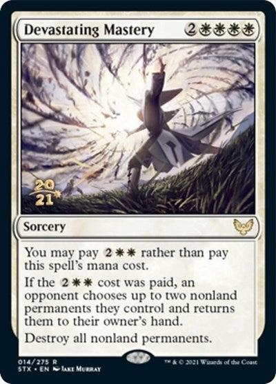 Devastating Mastery [Strixhaven: School of Mages Prerelease Promos] | Cards and Coasters CA