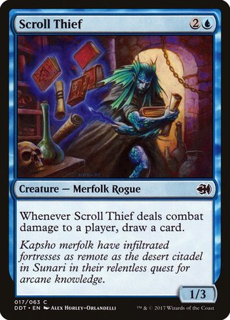 Scroll Thief [Duel Decks: Merfolk vs. Goblins] | Cards and Coasters CA