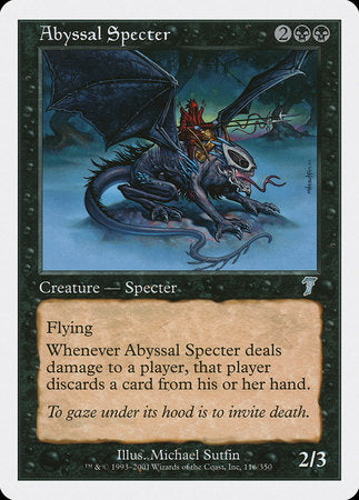 Abyssal Specter [Seventh Edition] | Cards and Coasters CA
