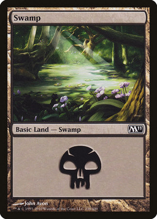 Swamp (238) [Magic 2011] | Cards and Coasters CA