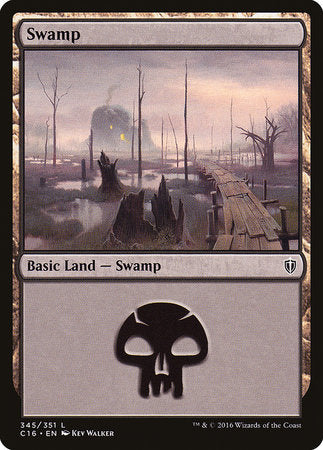 Swamp (345) [Commander 2016] | Cards and Coasters CA