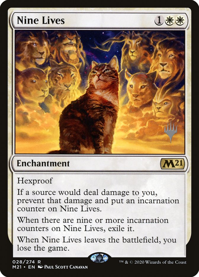 Nine Lives (Promo Pack) [Core Set 2021 Promos] | Cards and Coasters CA