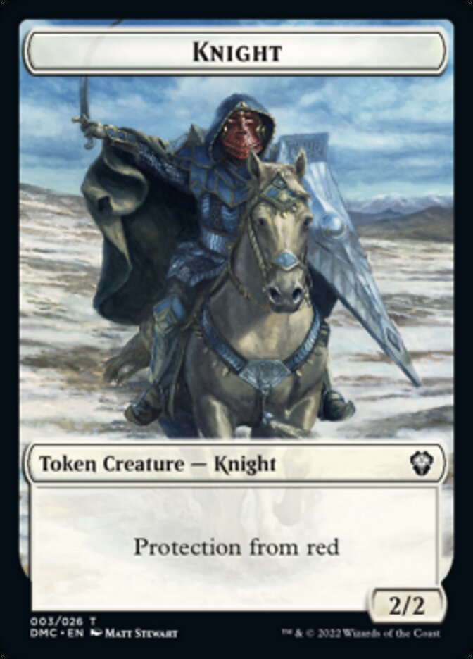 Soldier // Knight Double-sided Token [Dominaria United Tokens] | Cards and Coasters CA