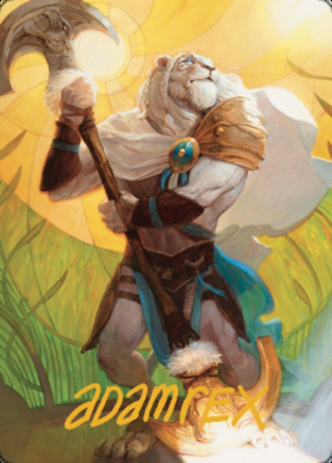 Ajani, Sleeper Agent Art Card (Gold-Stamped Signature) [Dominaria United Art Series] | Cards and Coasters CA