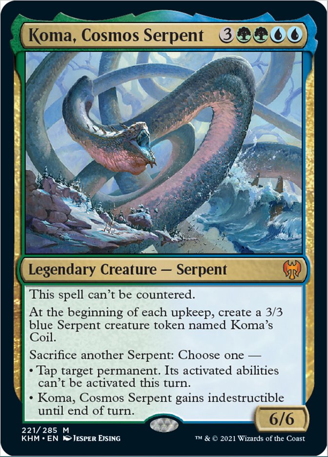 Koma, Cosmos Serpent [Kaldheim] | Cards and Coasters CA