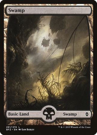 Swamp (261) - Full Art [Battle for Zendikar] | Cards and Coasters CA