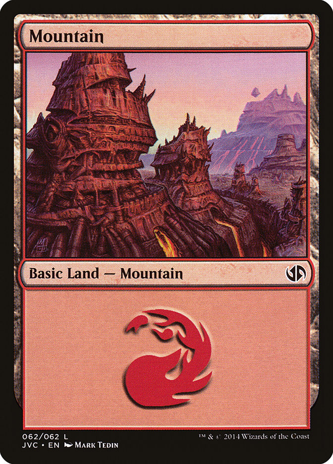 Mountain (62) [Duel Decks Anthology] | Cards and Coasters CA