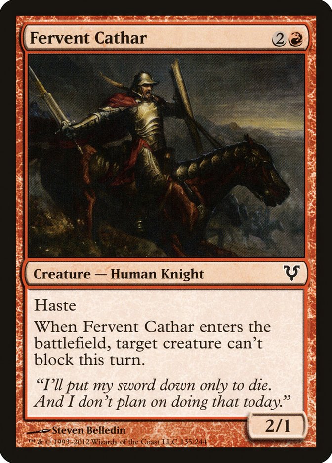 Fervent Cathar [Avacyn Restored] | Cards and Coasters CA