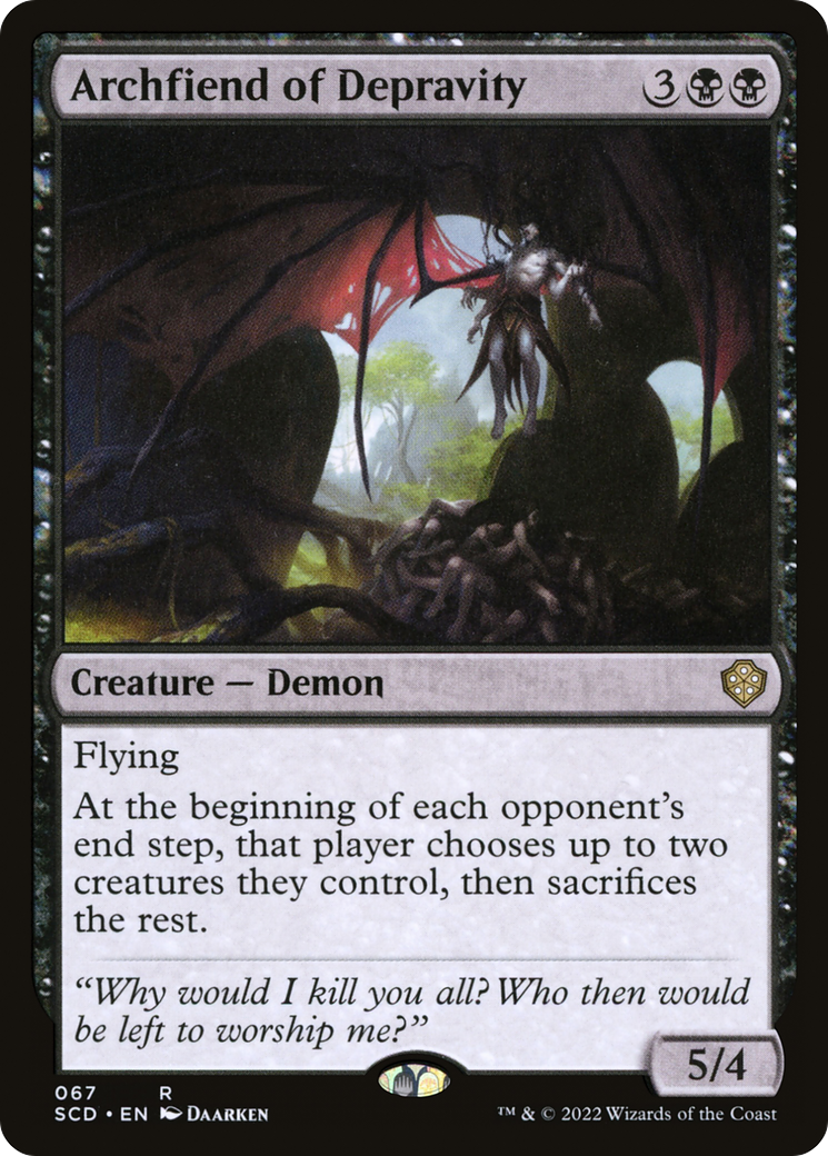 Archfiend of Depravity [Starter Commander Decks] | Cards and Coasters CA
