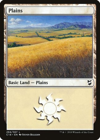 Plains (294) [Commander 2018] | Cards and Coasters CA