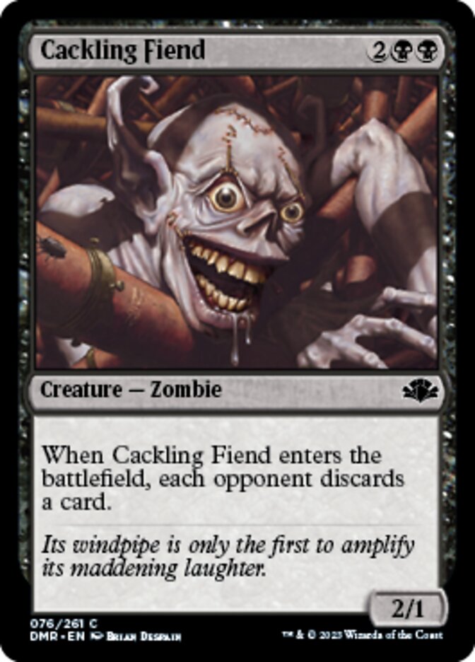 Cackling Fiend [Dominaria Remastered] | Cards and Coasters CA
