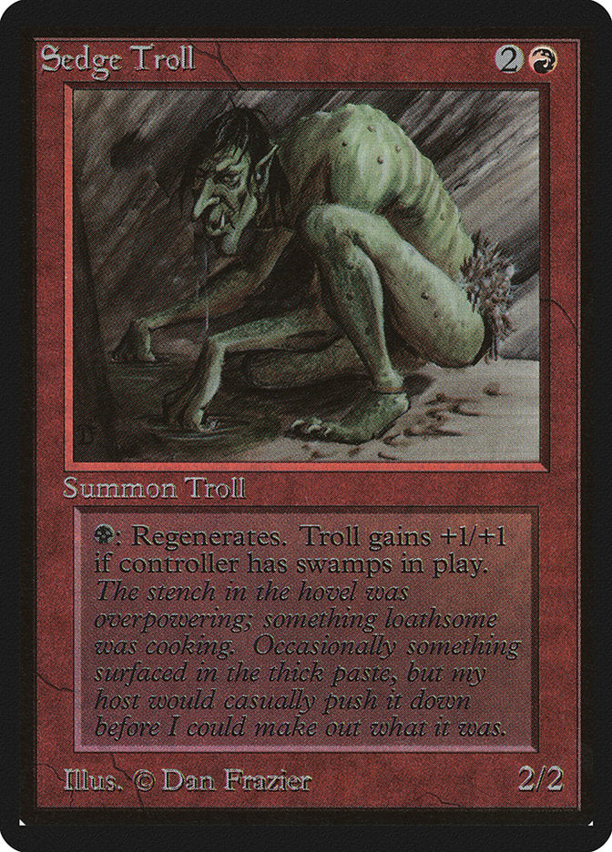 Sedge Troll [Limited Edition Beta] | Cards and Coasters CA