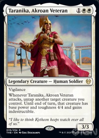 Taranika, Akroan Veteran [Theros Beyond Death] | Cards and Coasters CA