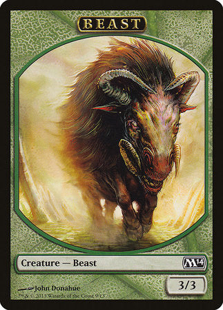 Beast Token [Magic 2014 Tokens] | Cards and Coasters CA